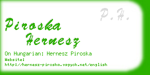 piroska hernesz business card